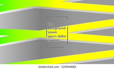 Abstract line wave background, design concept with color green yellow