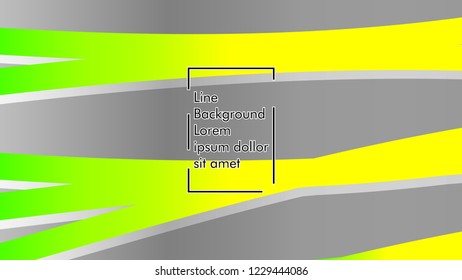 Abstract line wave background, design concept with color green yellow