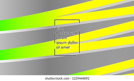 Abstract line wave background, design concept with color green yellow