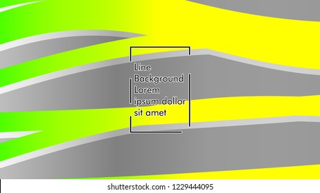 Abstract line wave background, design concept with color green yellow