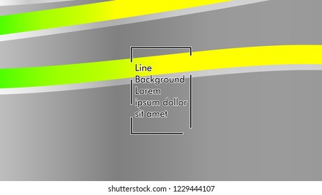 Abstract line wave background, design concept with color green yellow
