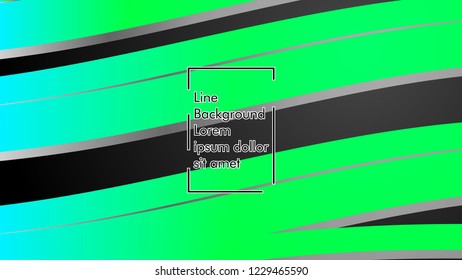 Abstract line wave background, design concept with color green blue