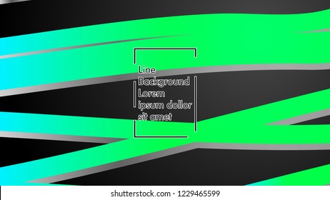 Abstract line wave background, design concept with color green blue