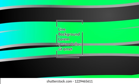 Abstract line wave background, design concept with color green blue