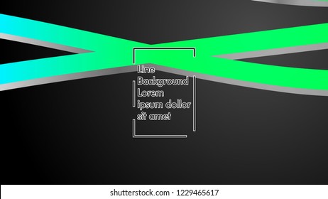 Abstract line wave background, design concept with color green blue