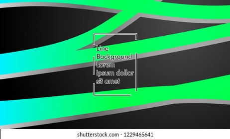 Abstract line wave background, design concept with color green blue