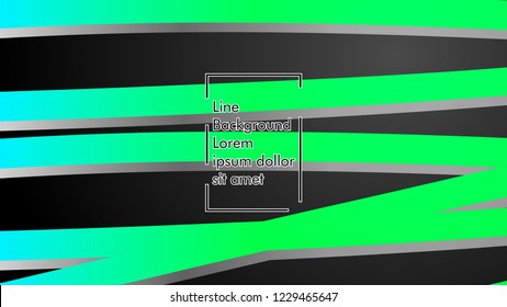 Abstract line wave background, design concept with color green blue