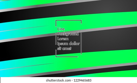 Abstract line wave background, design concept with color green blue