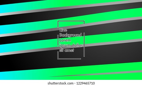 Abstract line wave background, design concept with color green blue
