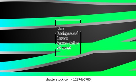Abstract line wave background, design concept with color green blue