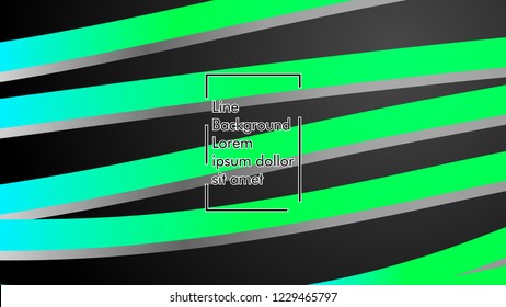 Abstract line wave background, design concept with color green blue