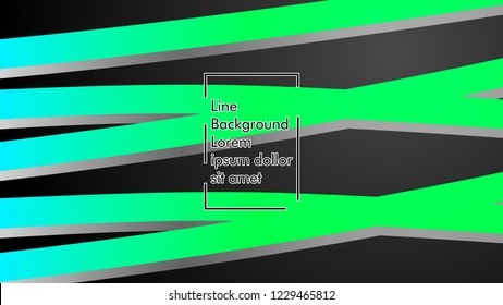 Abstract line wave background, design concept with color green blue