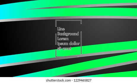 Abstract line wave background, design concept with color green blue
