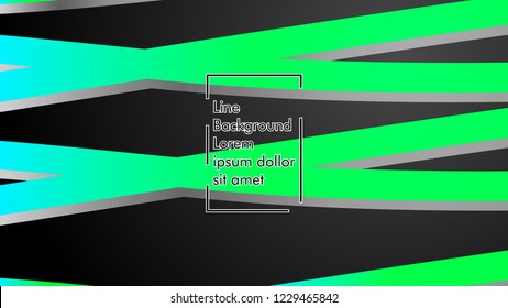 Abstract line wave background, design concept with color green blue