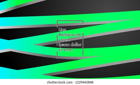 Abstract line wave background, design concept with color green blue
