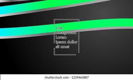 Abstract line wave background, design concept with color green blue