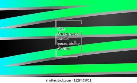 Abstract line wave background, design concept with color green blue
