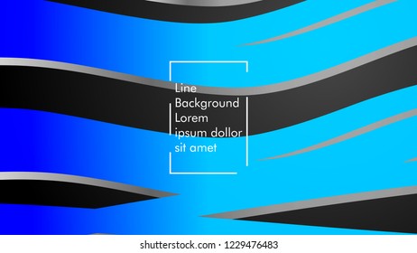 Abstract line wave background, design concept with color blue
