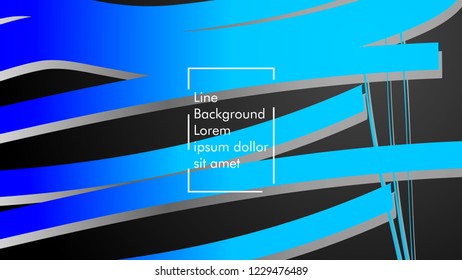 Abstract line wave background, design concept with color blue