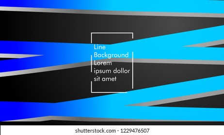 Abstract line wave background, design concept with color blue