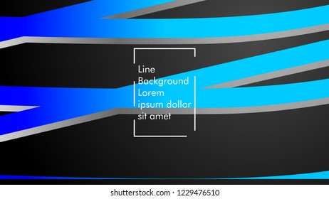Abstract line wave background, design concept with color blue