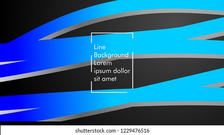 Abstract line wave background, design concept with color blue