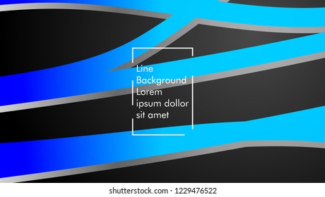 Abstract line wave background, design concept with color blue