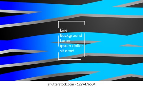 Abstract line wave background, design concept with color blue