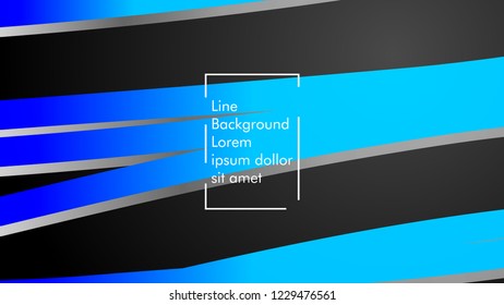 Abstract line wave background, design concept with color blue