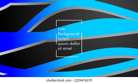 Abstract line wave background, design concept with color blue