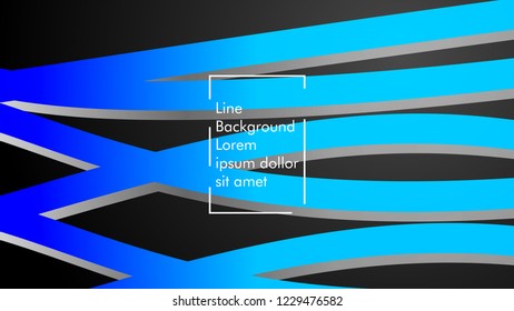 Abstract line wave background, design concept with color blue