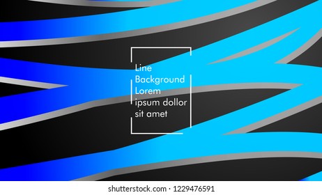 Abstract line wave background, design concept with color blue