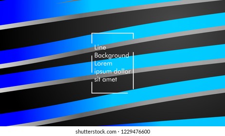 Abstract line wave background, design concept with color blue