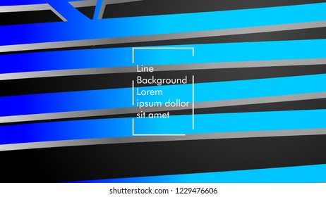Abstract line wave background, design concept with color blue