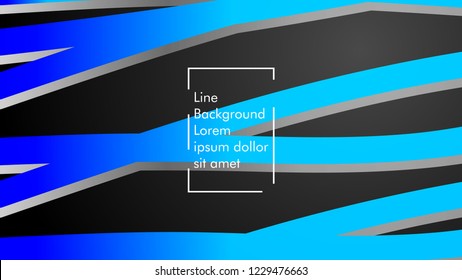Abstract line wave background, design concept with color blue
