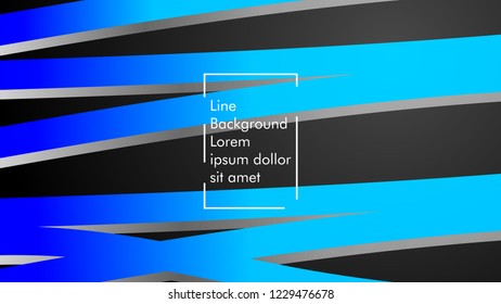 Abstract line wave background, design concept with color blue