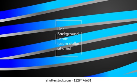Abstract line wave background, design concept with color blue