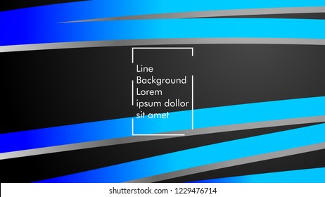 Abstract line wave background, design concept with color blue