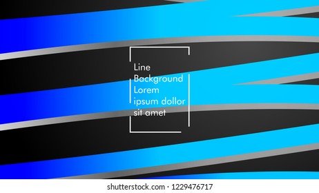 Abstract line wave background, design concept with color blue