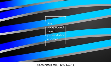 Abstract line wave background, design concept with color blue