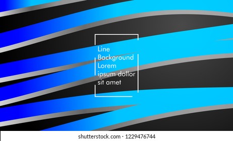 Abstract line wave background, design concept with color blue
