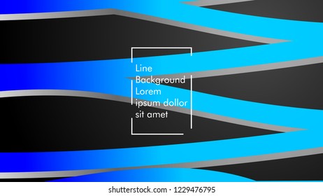 Abstract line wave background, design concept with color blue