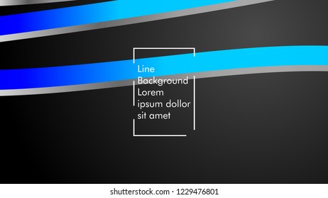 Abstract line wave background, design concept with color blue