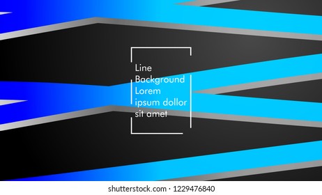 Abstract line wave background, design concept with color blue