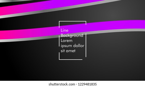 Abstract line wave background, design concept with color gradient pink blue