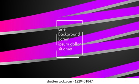 Abstract line wave background, design concept with color gradient pink blue