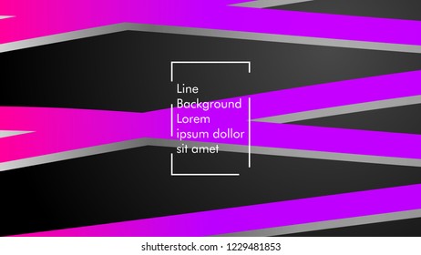 Abstract line wave background, design concept with color gradient pink blue