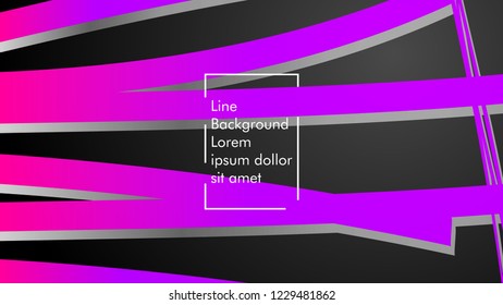 Abstract line wave background, design concept with color gradient pink blue