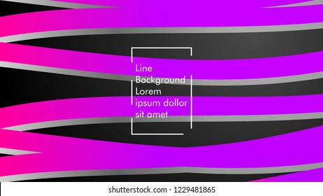 Abstract line wave background, design concept with color gradient pink blue