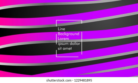 Abstract line wave background, design concept with color gradient pink blue